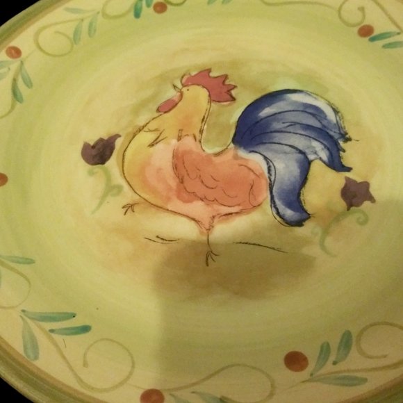 Sango Tuscan Garden Rooster Salad Plates, Cottagecore Plates, Country Kitchen - Picture 2 of 9